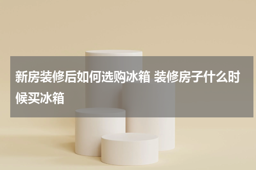 新房装修后如何选购冰箱 装修房子什么时候买冰箱