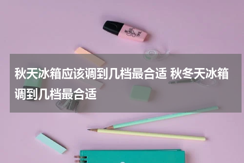 秋天冰箱应该调到几档最合适 秋冬天冰箱调到几档最合适