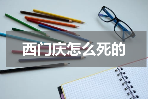 西门庆怎么死的