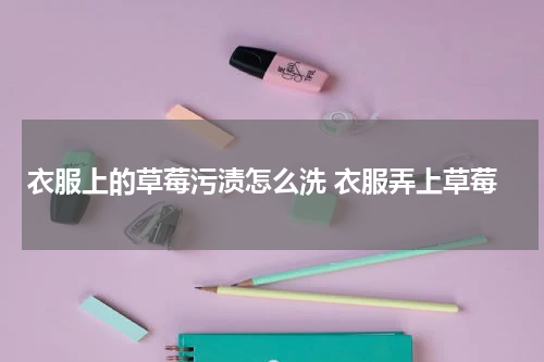 衣服上的草莓污渍怎么洗 衣服弄上草莓