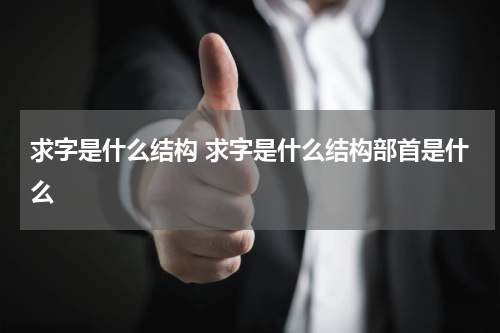 求字是什么结构 求字是什么结构部首是什么