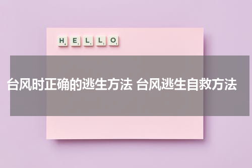 台风时正确的逃生方法 台风逃生自救方法